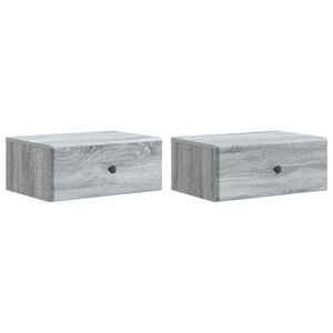 vidaXL Fali &eacute;jjeli szekr&eacute;ny 2 pcs Sz&uuml;rke Sonoma 49 x 34,5 x 20 cm