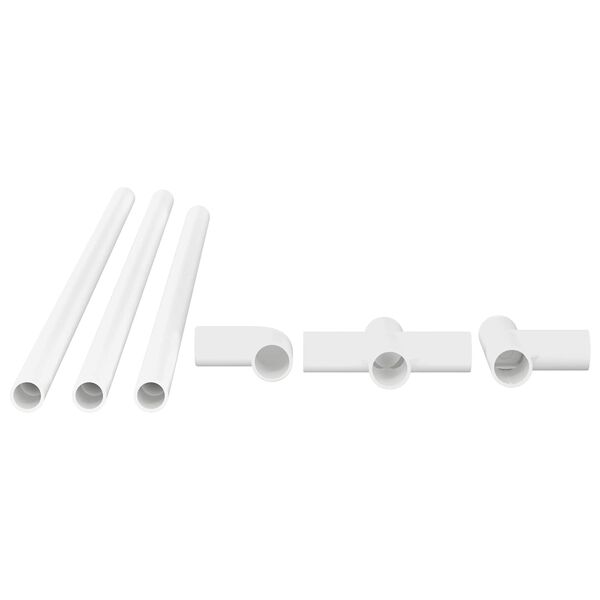vidaXL PVC Cső 2 pcs Feh&eacute;r 12,2 x 1,8 x 500 mm PP &eacute;s PE