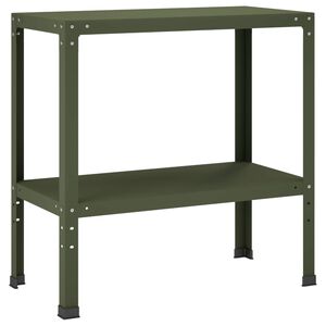 vidaXL &Uuml;ltetőasztal 100 x 40 x 80 cm Porsz&oacute;rt ac&eacute;l Olajz&ouml;ld