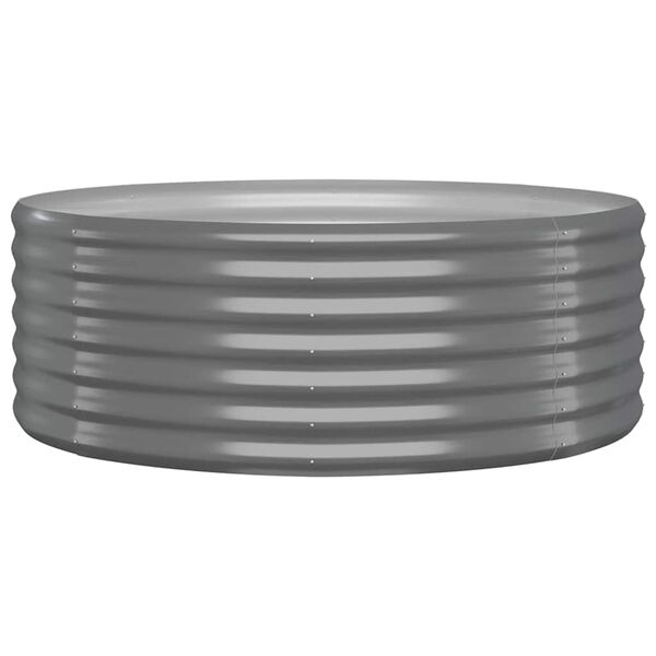 vidaXL szürke horganyzott acél kerti magaságyás 100x100x36 cm