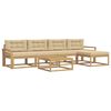 vidaXL K&uuml;lt&eacute;ri kanap&eacute; szett 6 pcs Feh&eacute;r &eacute;s B&eacute;zs 79 x 79 x 37 cm
