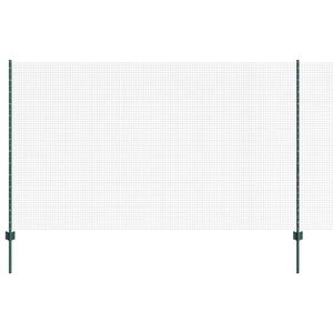 vidaXL Hegesztett dr&oacute;tker&iacute;t&eacute;s oszlopokkal 50 x 1,4 m Z&ouml;ld H&aacute;l&oacute;