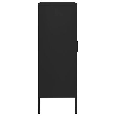 vidaXL fekete acél tárolószekrény 80 x 35 x 101,5 cm