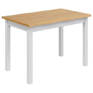 VidaXL &Eacute;tkezőasztal EKAI Feh&eacute;r 112 x 70 x 76,5 cm T&ouml;m&ouml;r Fenyőfa