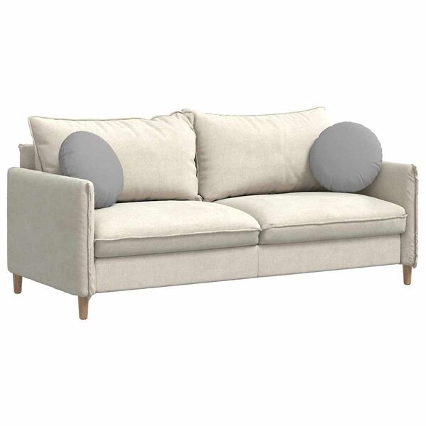 vidaXL Ülőpárnák 2 pcs Felhőszürke Ø40 x 13 cm szövet