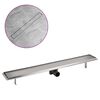 vidaXL line&aacute;ris rozsdamentes ac&eacute;l zuhanylefoly&oacute; 930 x 140 mm