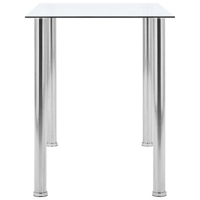 vidaXL átlátszó edzett üveg étkezőasztal 120 x 60 x 75 cm