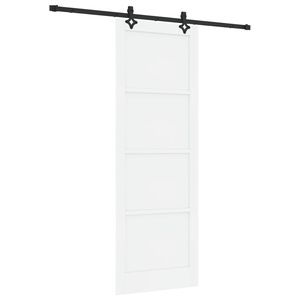vidaXL Cs&uacute;sz&oacute; ajt&oacute; Feh&eacute;r &eacute;s Fekete 83 x 232 cm T&ouml;m&ouml;r Fenyőfa