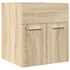 vidaXL sonoma t&ouml;lgy szerelt fa f&uuml;rdőszobai mosd&oacute;szekr&eacute;ny 41x38,5x46 cm