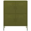 vidaXL olívazöld acél tárolószekrény 80 x 35 x 101,5 cm