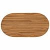 vidaXL Asztallap 80 x 40 x 3,5 cm Ov&aacute;lis T&ouml;m&ouml;r Teakfa Term&eacute;szetes