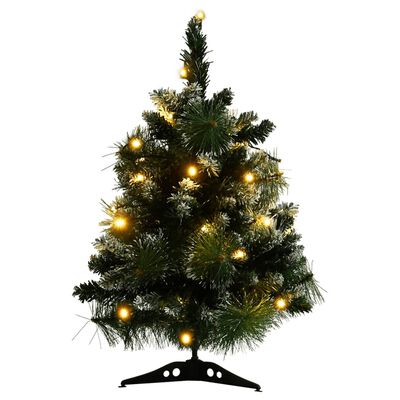 vidaXL zöld PVC megvilágított műkarácsonyfa állvánnyal 60 cm