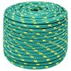 vidaXL T&ouml;bbc&eacute;l&uacute; munkak&ouml;t&eacute;l 14 mm 100 m Z&ouml;ld PP 1275 kg Max. teherb&iacute;r&aacute;s