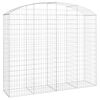 vidaXL &iacute;ves horganyzott vas gabion kos&aacute;r 200x50x160/180 cm