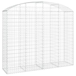 vidaXL &iacute;ves horganyzott vas gabion kos&aacute;r 200x50x160/180 cm