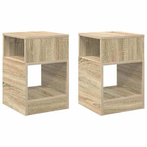 vidaXL V&eacute;gasztal 2 pcs Sonoma t&ouml;lgy 30,5 x 30 x 45 cm Faanyag