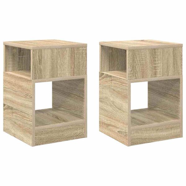 vidaXL V&eacute;gasztal 2 pcs Sonoma t&ouml;lgy 30,5 x 30 x 45 cm Faanyag