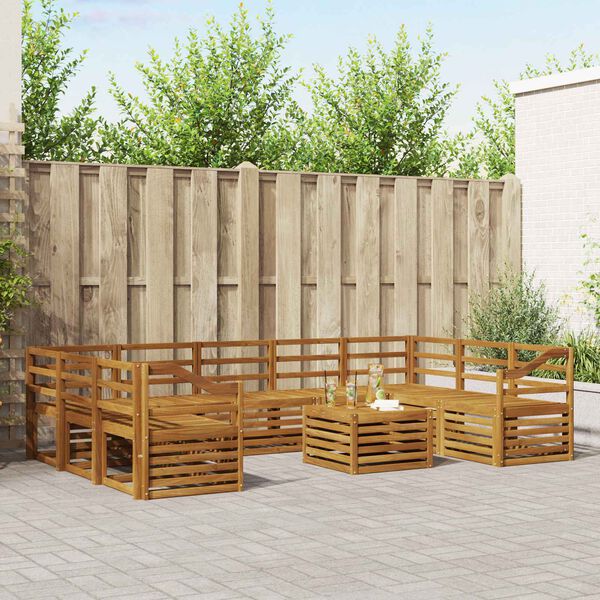 vidaXL &Uuml;lőgarnit&uacute;r&aacute;k 10 pcs Term&eacute;szetes T&ouml;m&ouml;r Ak&aacute;cfa