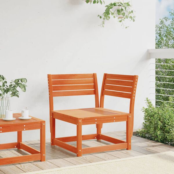 vidaXL viaszbarna t&ouml;m&ouml;r fenyőfa kerti sarokkanap&eacute; 73 x 73 x 78 cm