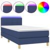 vidaXL k&eacute;k sz&ouml;vet rug&oacute;s &eacute;s LED-es &aacute;gy matraccal 90x200 cm