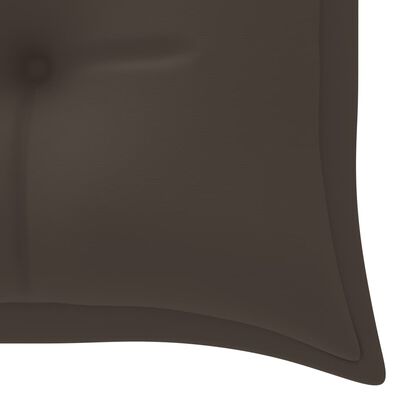 vidaXL tömör tíkfa Batavia pad tópszínű párnával 150 cm