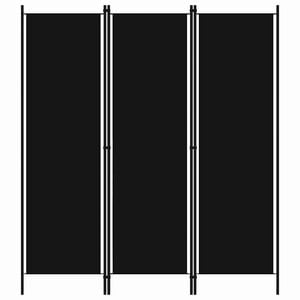 vidaXL fekete 3 paneles parav&aacute;n 150 x 180 cm
