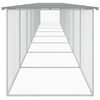 vidaXL világosszürke horganyzott acél tyúkketrec tetővel 803x98x90 cm