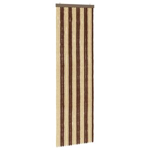 vidaXL Rovar F&uuml;gg&ouml;ny Chenille Barna &eacute;s B&eacute;zs 56 x 185 cm 100% PP