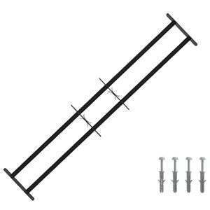 vidaXL Ablakokhoz val&oacute; biztons&aacute;gi r&aacute;cs 2 keresztgerend&aacute;val 3 pcs