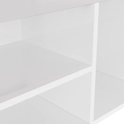 vidaXL magasfényű fehér forgácslap cipőtároló pad párnával 80 x 30 x 47 cm