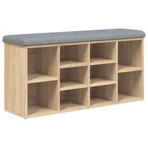 vidaXL sonoma t&ouml;lgy sz&iacute;nű szerelt fa cipőt&aacute;rol&oacute; pad 102 x 32 x 50 cm