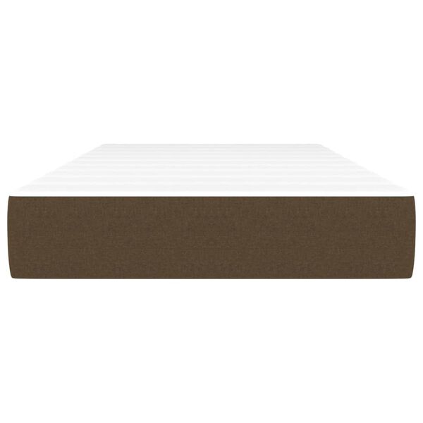 vidaXL s&ouml;t&eacute;tbarna sz&ouml;vet zsebrug&oacute;s &aacute;gymatrac k&ouml;zepes kem&eacute;nys&eacute;gű 80 x 200 x 20 cm