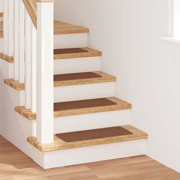 vidaXL Cs&uacute;sz&aacute;smentes L&eacute;pcsőszőnyegek 15 pcs S&aacute;rga 60 x 25 cm PP