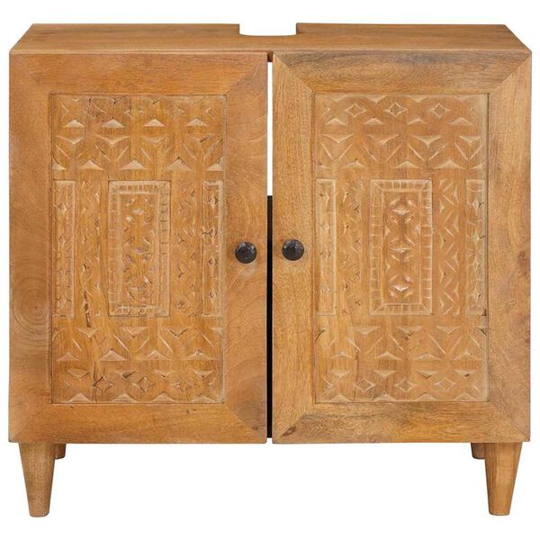 vidaXL F&uuml;rdőszoba Sz&eacute;k&eacute;ny t&aacute;rol&oacute;val Vil&aacute;gos Barna 62 x 33 x 58 cm