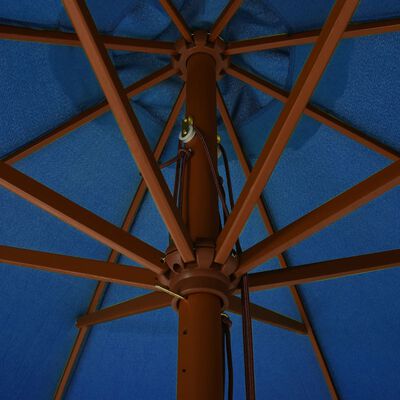 vidaXL azúrkék kültéri napernyő farúddal 330 cm