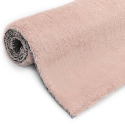vidaXL régi-rózsaszín műnyúlszőr szőnyeg 160 x 230 cm