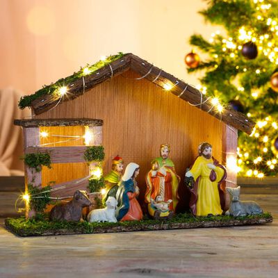 HI LED-es világító karácsonyi betlehemes jelenet dekoráció