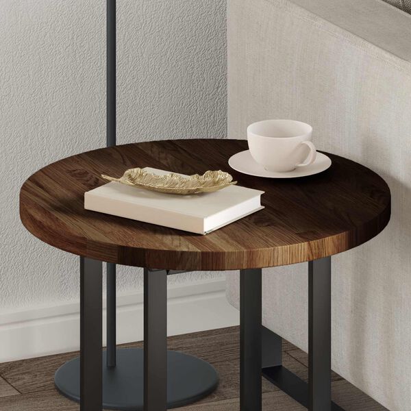 vidaXL Asztallap Vil&aacute;gos Barna &Oslash; 50 x 2,5 cm T&ouml;m&ouml;r T&ouml;lgyfa