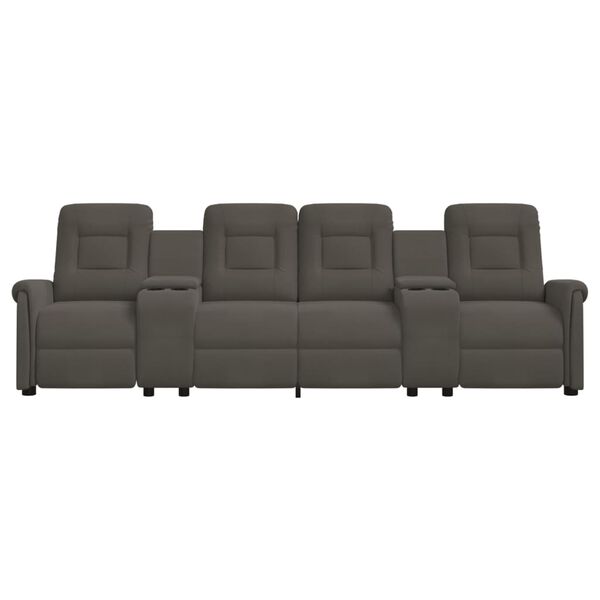 vidaXL 4 személyes sötétszürke masszázsfotel pohártartóval