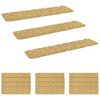 vidaXL L&eacute;pcsőszőnyegek 15 db 76 x 20 cm B&eacute;zs Poli&eacute;szter N&eacute;gysz&ouml;gletes