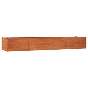 vidaXL rozsda sz&iacute;nű corten ac&eacute;l kerti magas&aacute;gy&aacute;s 320 x 80 x 45 cm