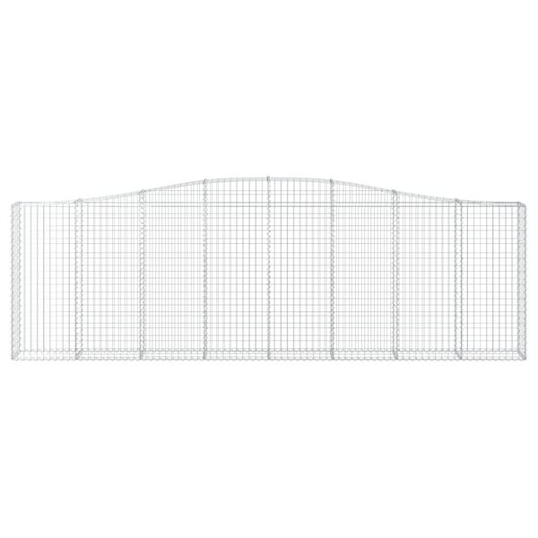 vidaXL 2 db &iacute;ves horganyzott vas gabion kos&aacute;r 400x30x120/140 cm