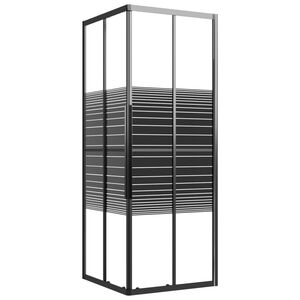 vidaXL fekete cs&iacute;kos ESG zuhanykabin 80 x 80 x 180 cm
