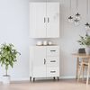 vidaXL magasf&eacute;nyű feh&eacute;r szerelt fa magasszekr&eacute;ny