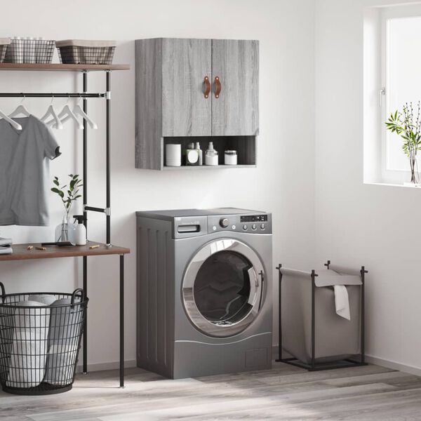 vidaXL sz&uuml;rke sonoma sz&iacute;nű szerelt fa faliszekr&eacute;ny 60 x 31 x 70 cm