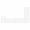 vidaXL TV szekr&eacute;ny garnit&uacute;ra Falra szerelhető 4 pcs Feh&eacute;r Faanyag