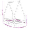vidaXL fekete tömör fenyőfa gyerekágykeret 70 x 140 cm