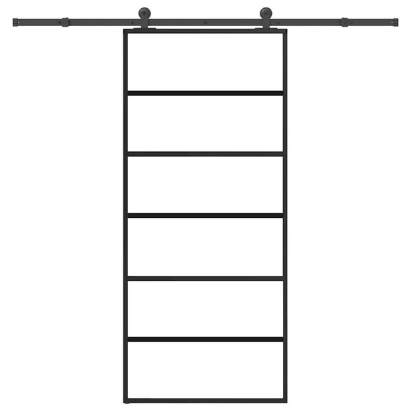 vidaXL ESG &uuml;veg &eacute;s alum&iacute;nium tol&oacute;ajt&oacute; f&eacute;mszerelv&eacute;ny-szettel 90x205 cm