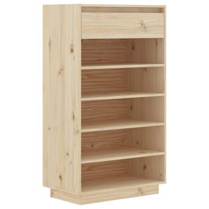 vidaXL t&ouml;m&ouml;r fenyőfa cipősszekr&eacute;ny 60 x 34 x 105 cm