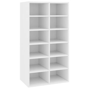 vidaXL feh&eacute;r szerelt fa cipőtart&oacute; 54 x 34 x 100,5 cm